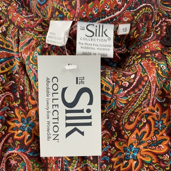 NEW GORGEOUS Silk Collection True Wrap Skirt Womens 18 Boho Paisley Hippie Gypsy - Picture 12 of 12